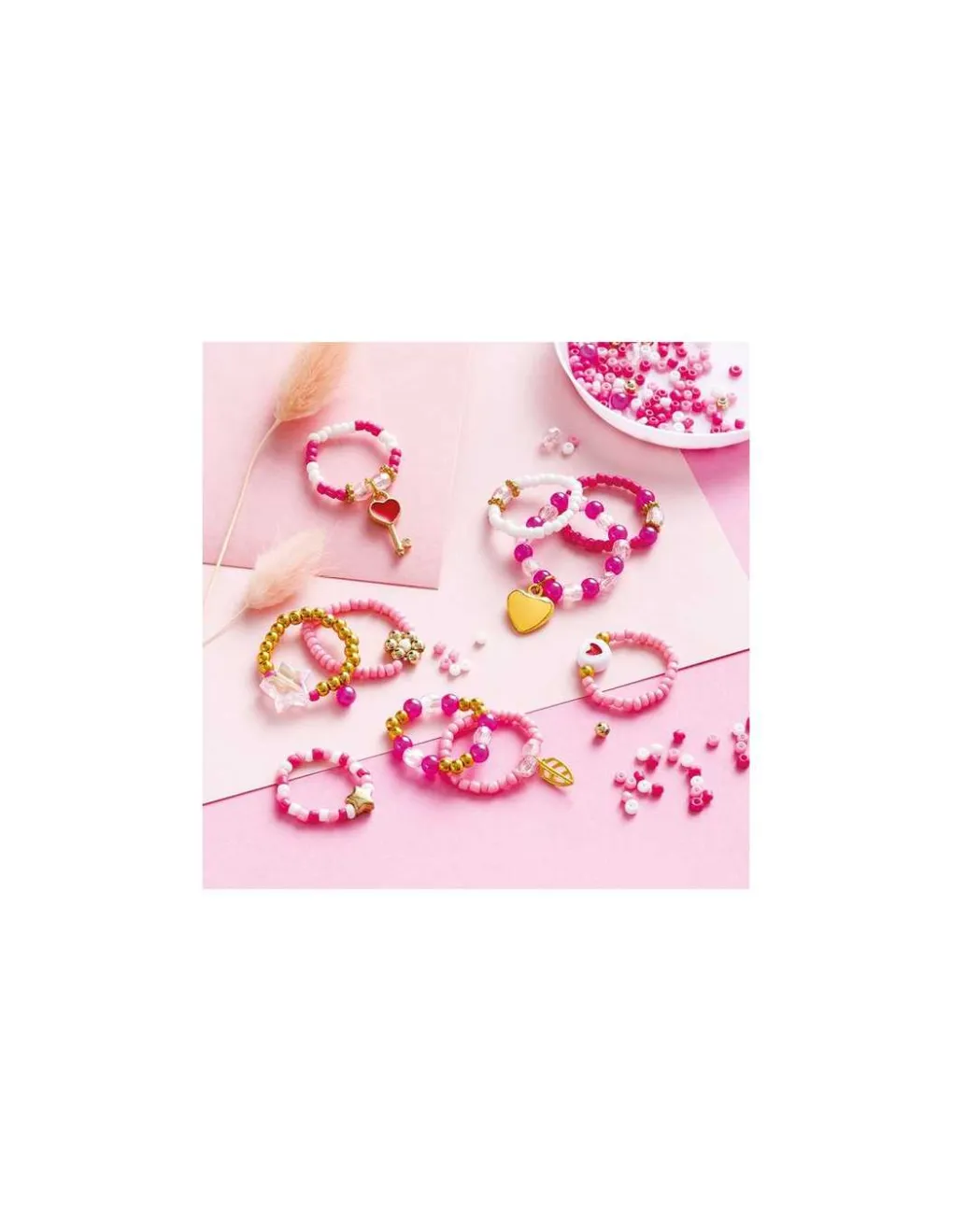 Janod 10 bagues en perles Lovely à créer - Les Ateliers Bijoux - New