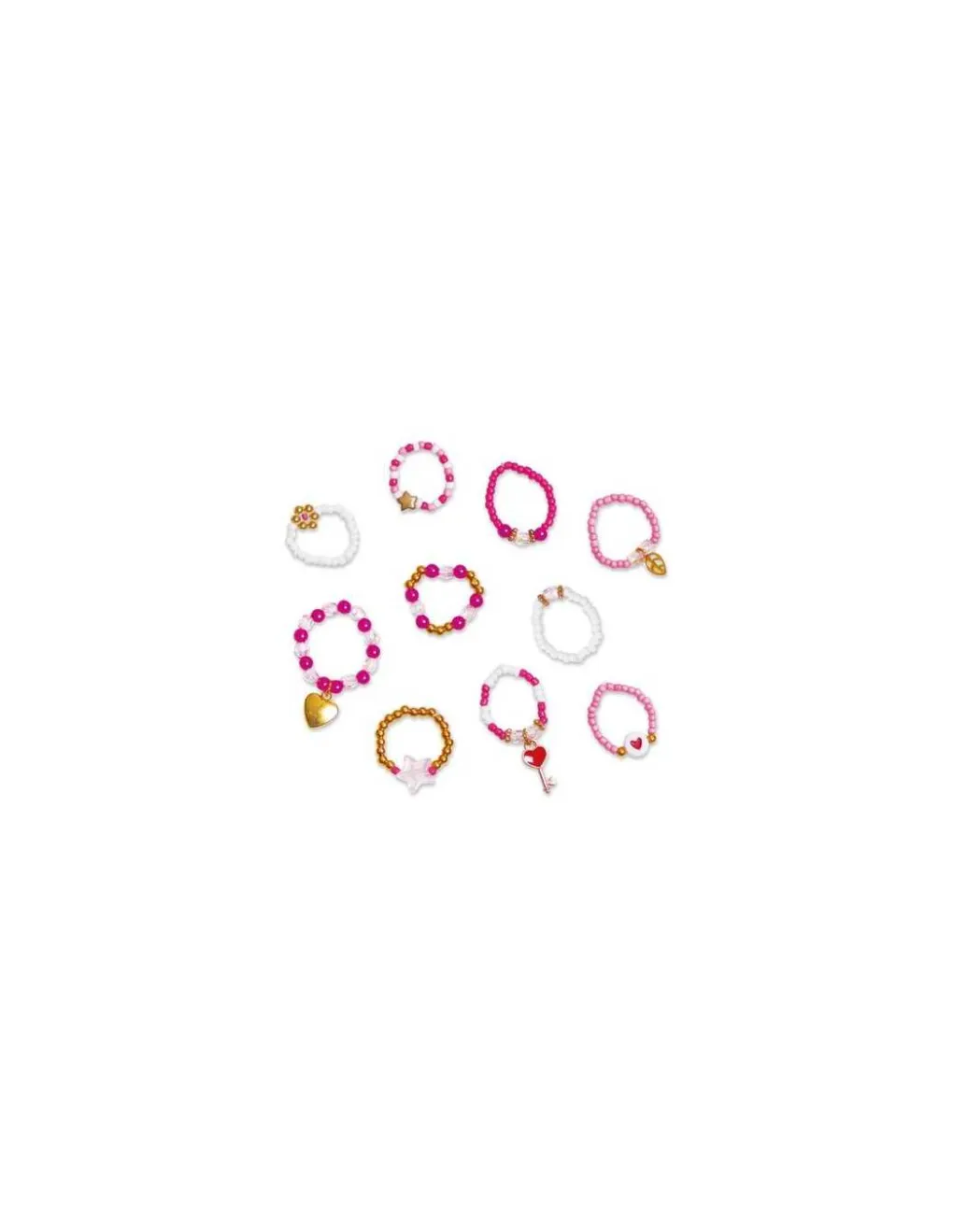 Janod 10 bagues en perles Lovely à créer - Les Ateliers Bijoux - New