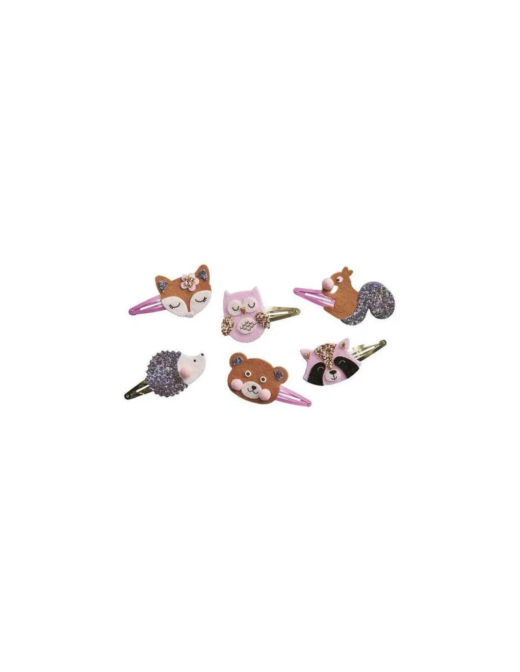 Janod 6 barrettes pailletées à créer Pretty Forest - Online