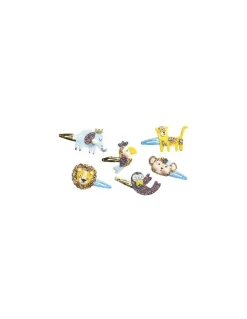 Janod 6 barrettes pailletées à créer Exotic Animals - Online