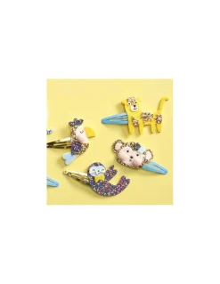 Janod 6 barrettes pailletées à créer Exotic Animals - Online