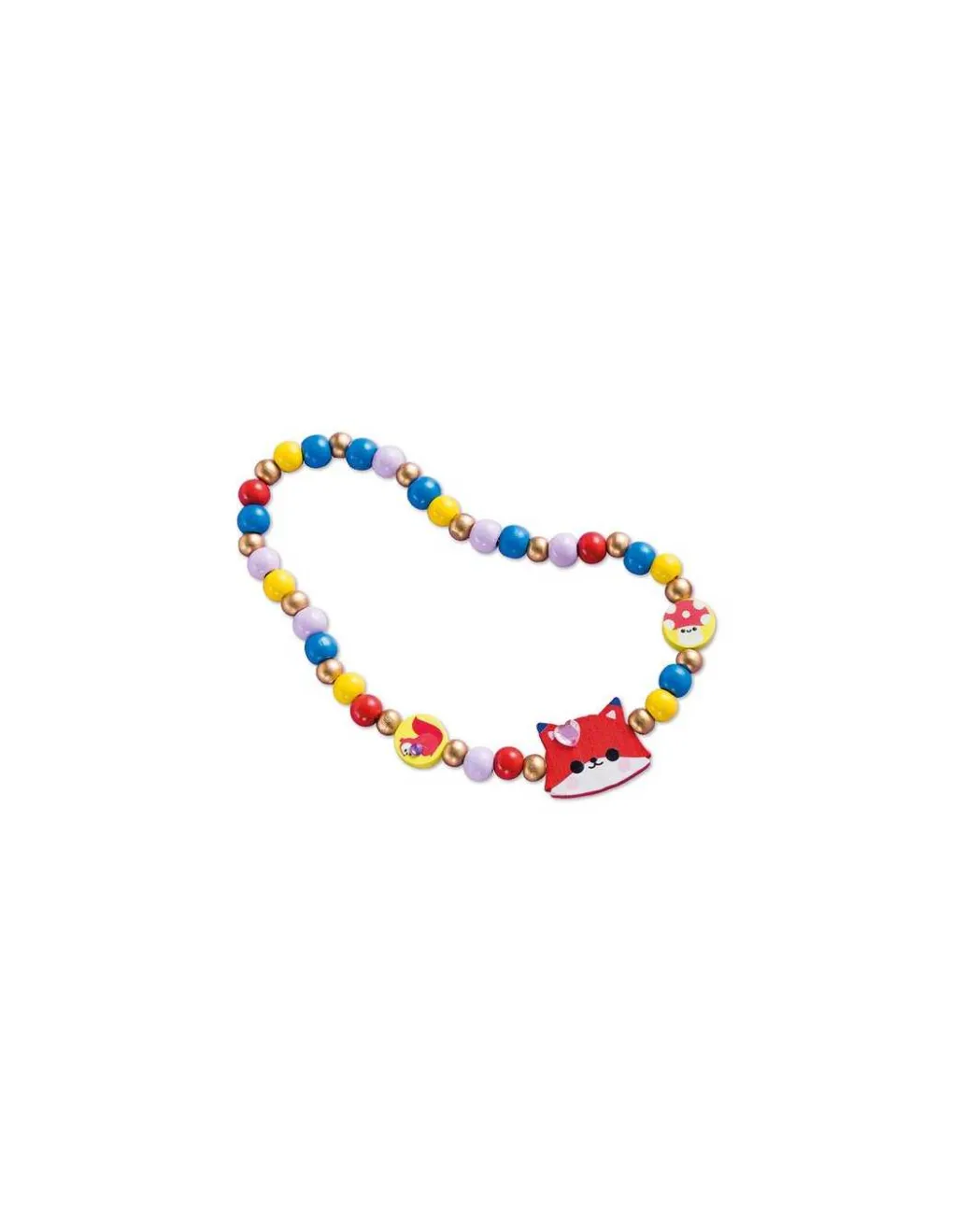 Janod 4 bijoux en bois à créer Bois joli - Discount