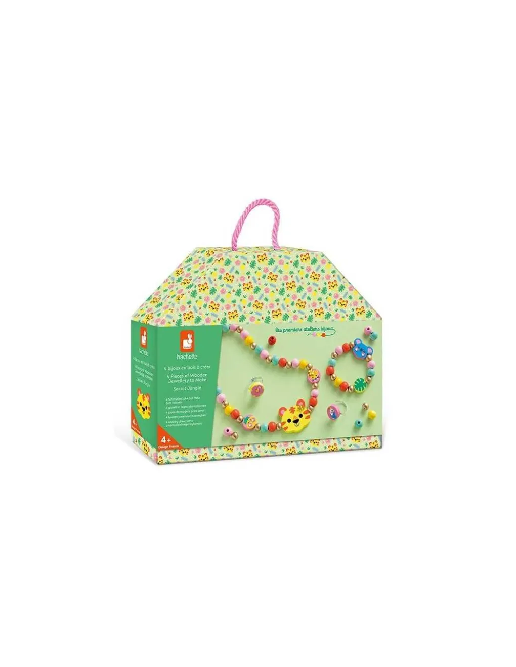 Janod 4 bijoux en bois à créer Jungle secrète - Discount