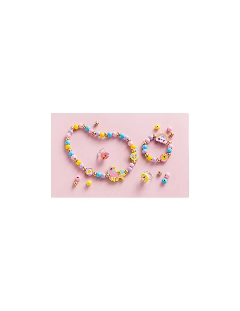 Janod 4 bijoux en bois à créer Pays arc-en-ciel - Hot