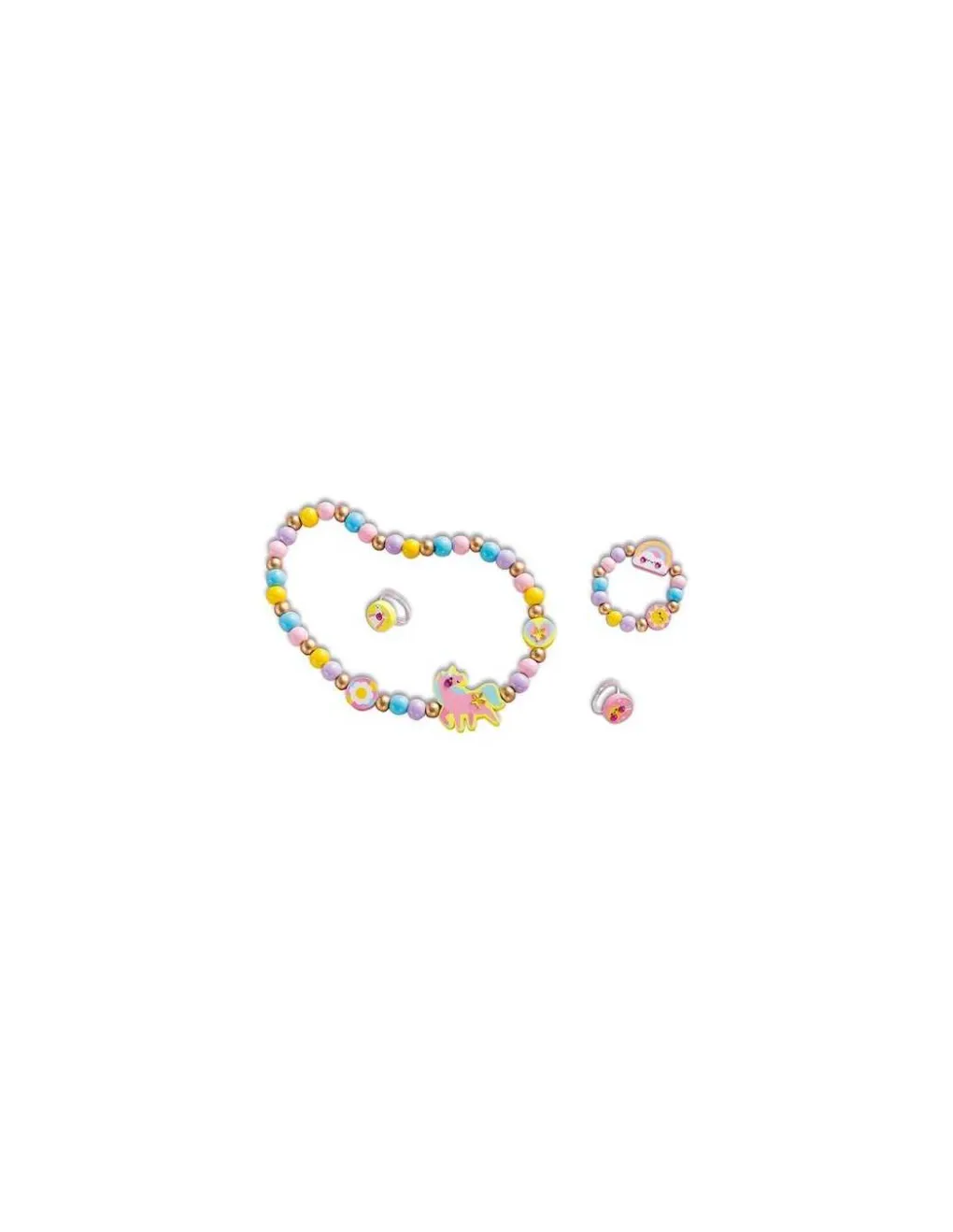 Janod 4 bijoux en bois à créer Pays arc-en-ciel - Hot