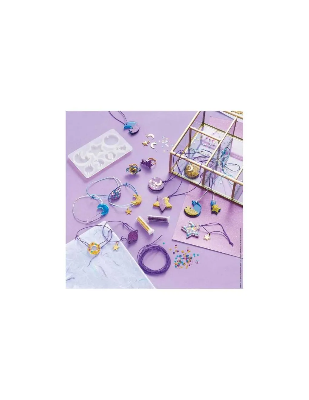 Janod 14 bijoux résine galaxie à créer - Les ateliers bijoux - New