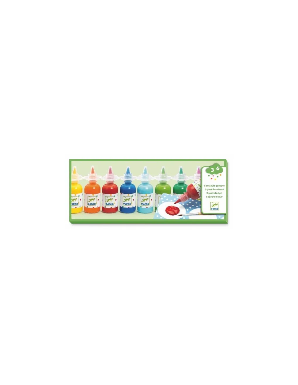 Djeco 8 bouteilles de gouache - Online