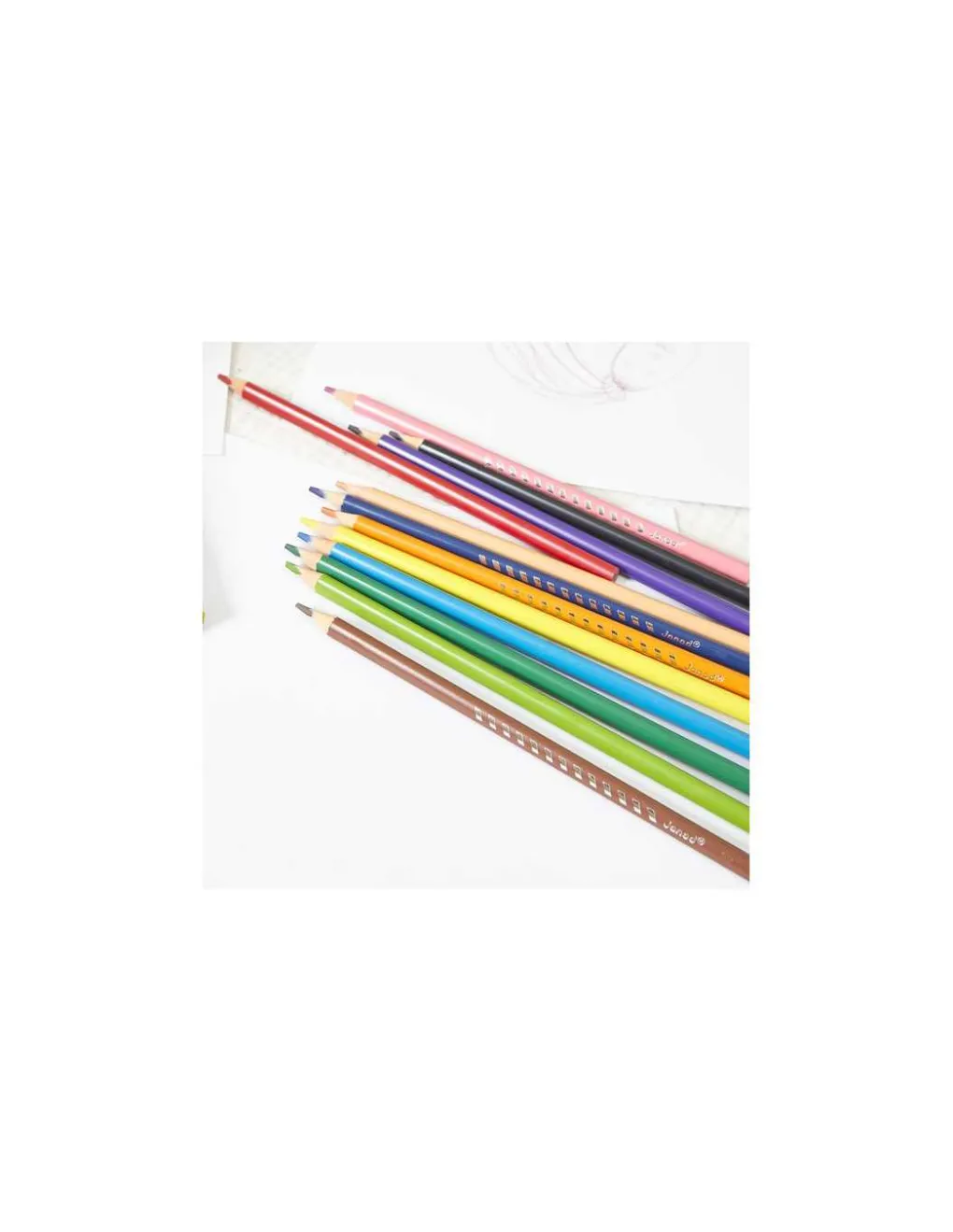 Janod 12 crayons de couleur - Discount