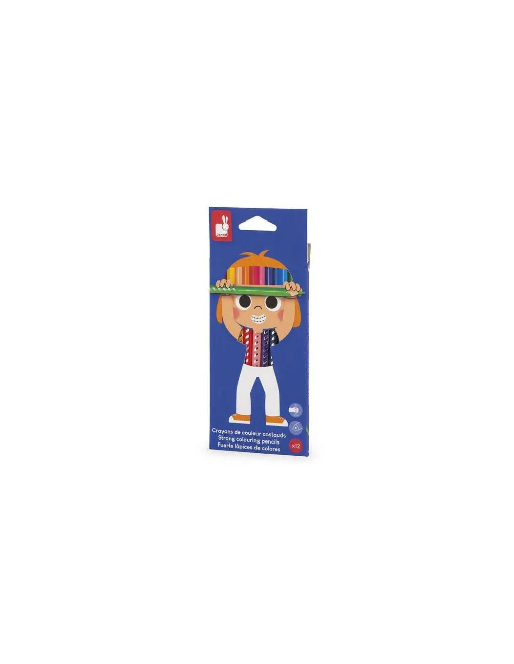 Janod 12 crayons de couleur - Discount