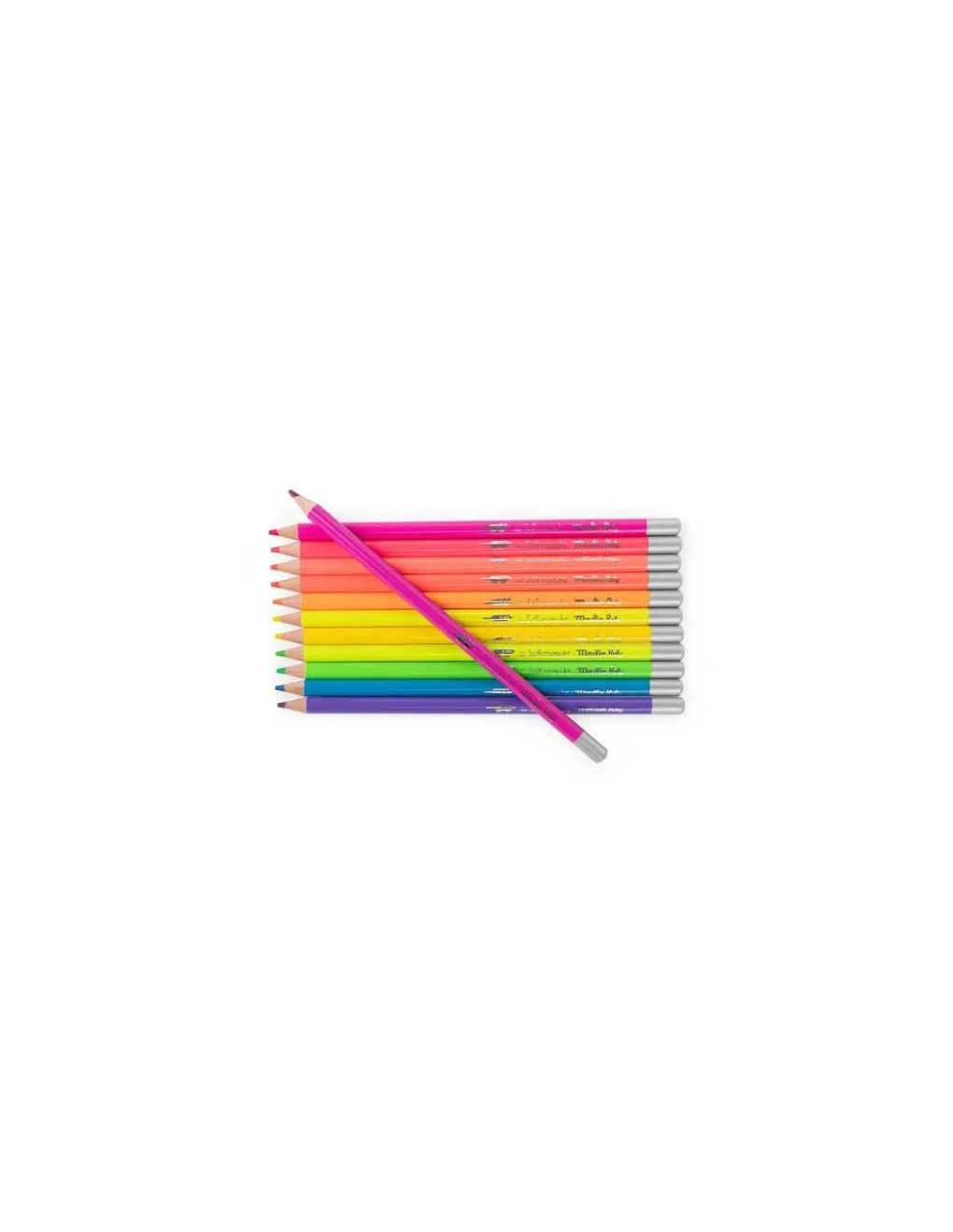 Moulin Roty 12 crayons de couleur Néon Les Schmouks - Clearance