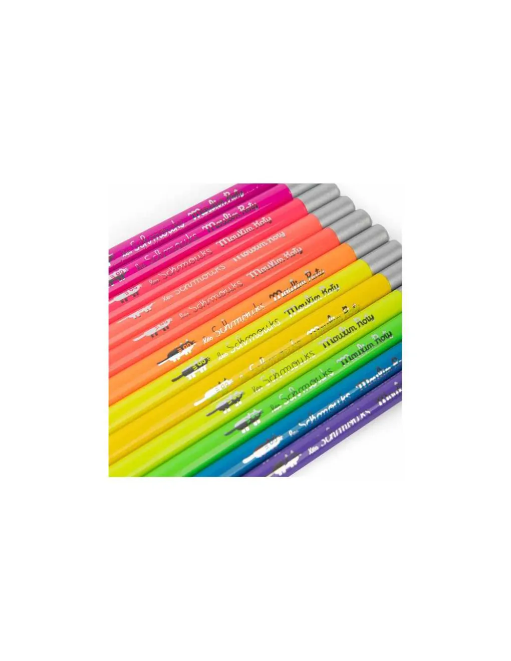 Moulin Roty 12 crayons de couleur Néon Les Schmouks - Clearance