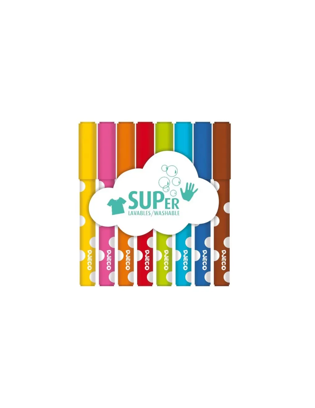 Djeco 8 feutres pour les petits - Discount
