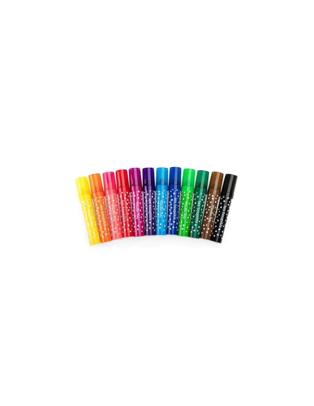 Moulin Roty 12 gros feutres pointes coniques Les Toupitis - Outlet