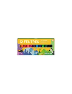 Moulin Roty 12 gros feutres pointes coniques Les Toupitis - Outlet