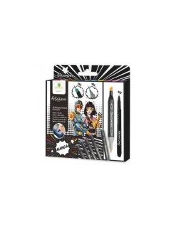 Sycomore 10 marqueurs à alcool et feutre fin Manga - New