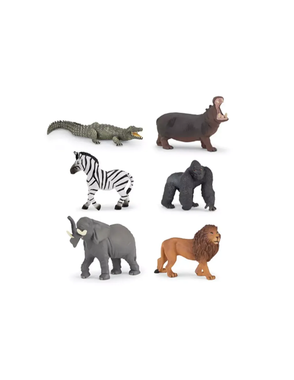 Papo 6 mini figurines vie sauvage avec éléphant - Sale