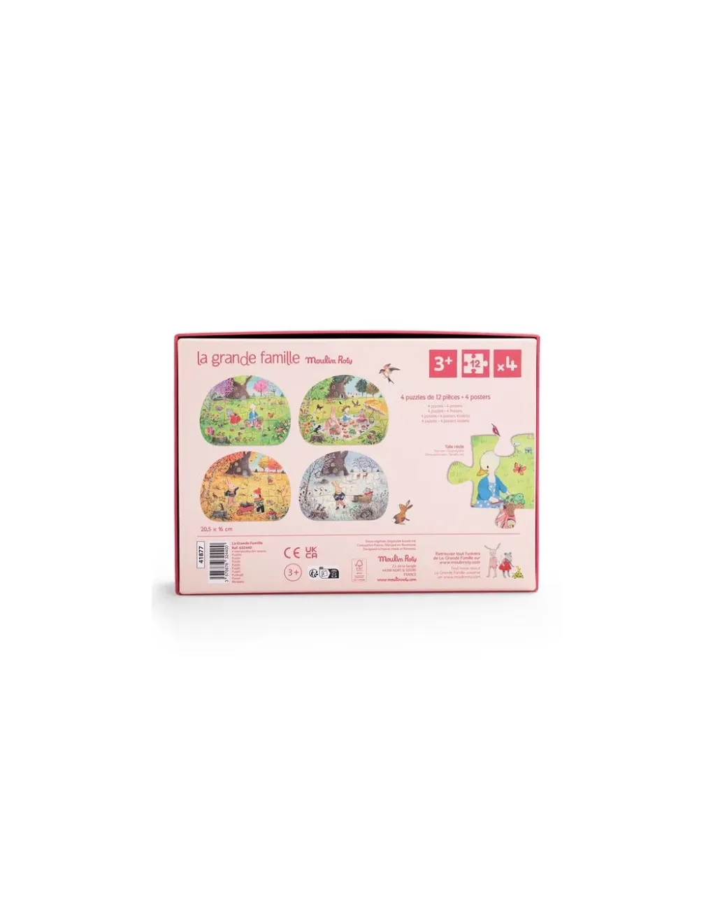 Moulin Roty 4 mini puzzles Les Saisons - New