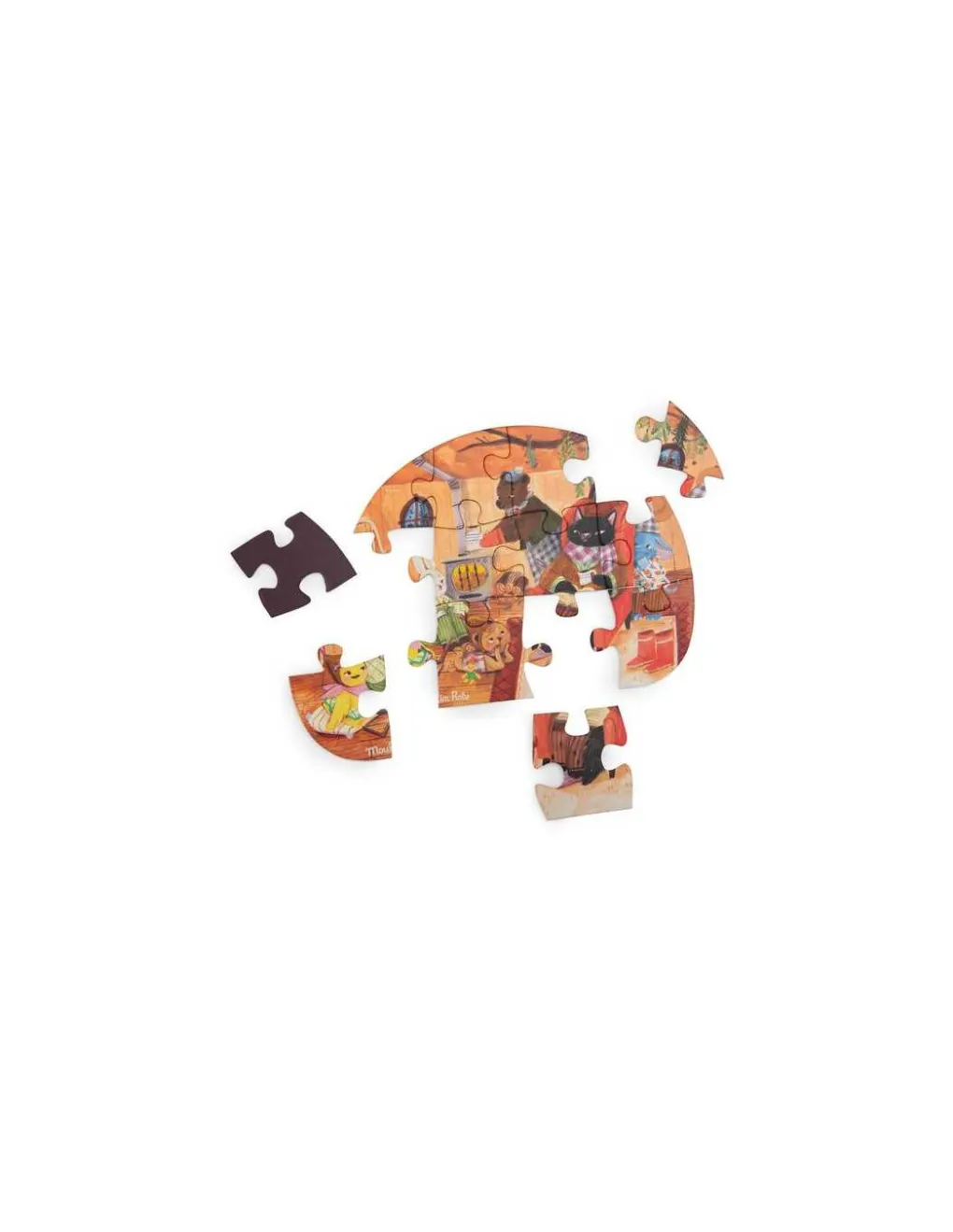 Moulin Roty 4 mini puzzles Une belle journée Les Minouchkas - Discount