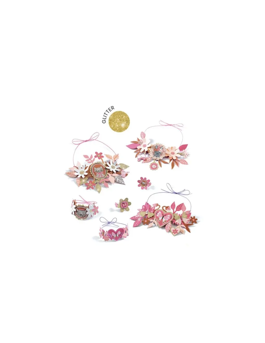 Djeco 4 parures de bijoux à créer Doux médaillons - Do it Yourself Best