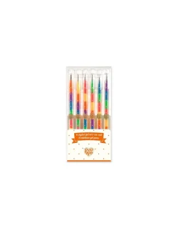 Lovely Paper by Djeco 6 stylos gel arc-en-ciel - Djeco Best