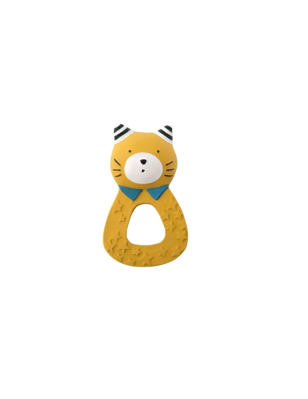 Moulin Roty Anneau caoutchouc naturel Chat moutarde Les Moustaches - Discount
