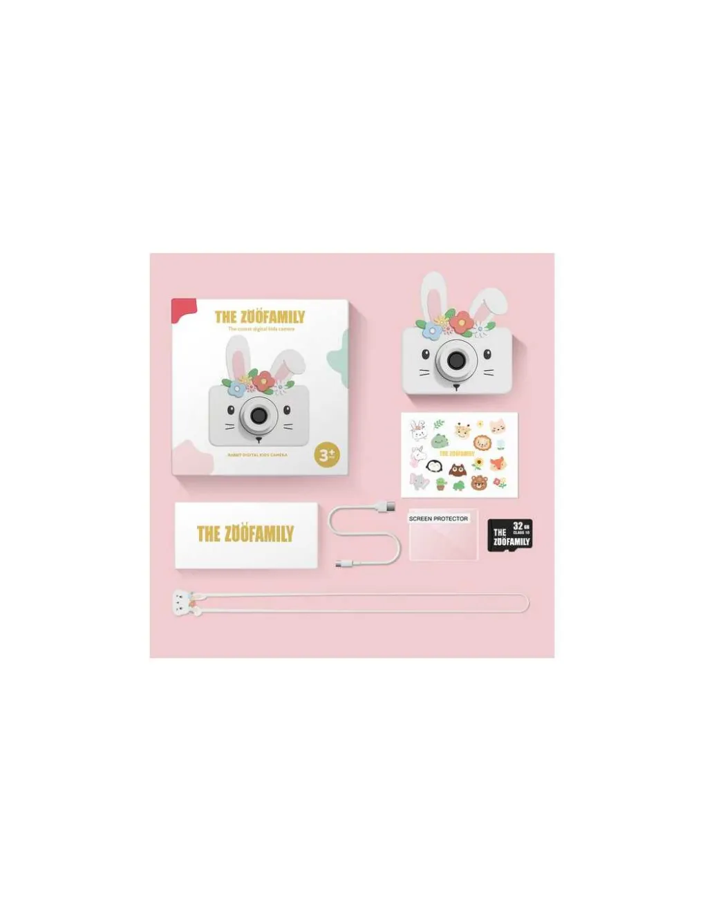 The Zoofamily Appareil photo Lapin fleurs - New