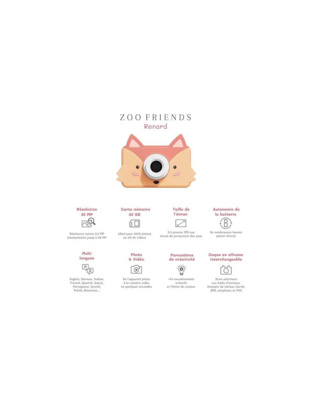 The Zoofamily Appareil photo Renard - Discount