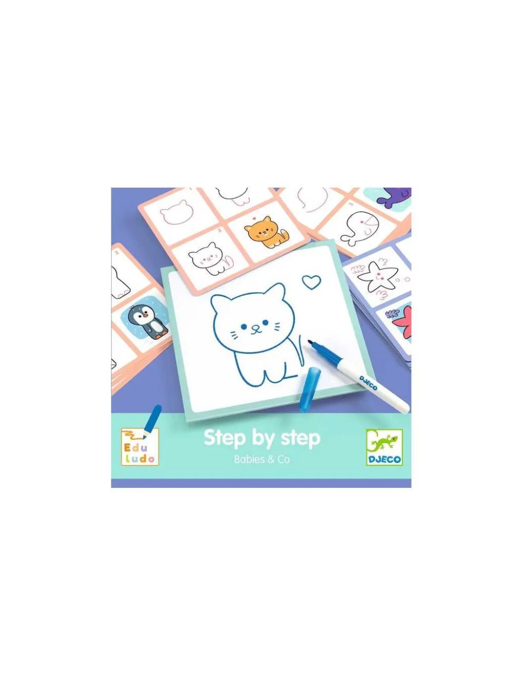 Djeco Apprendre à dessiner Step by step Babies & Co - Sale