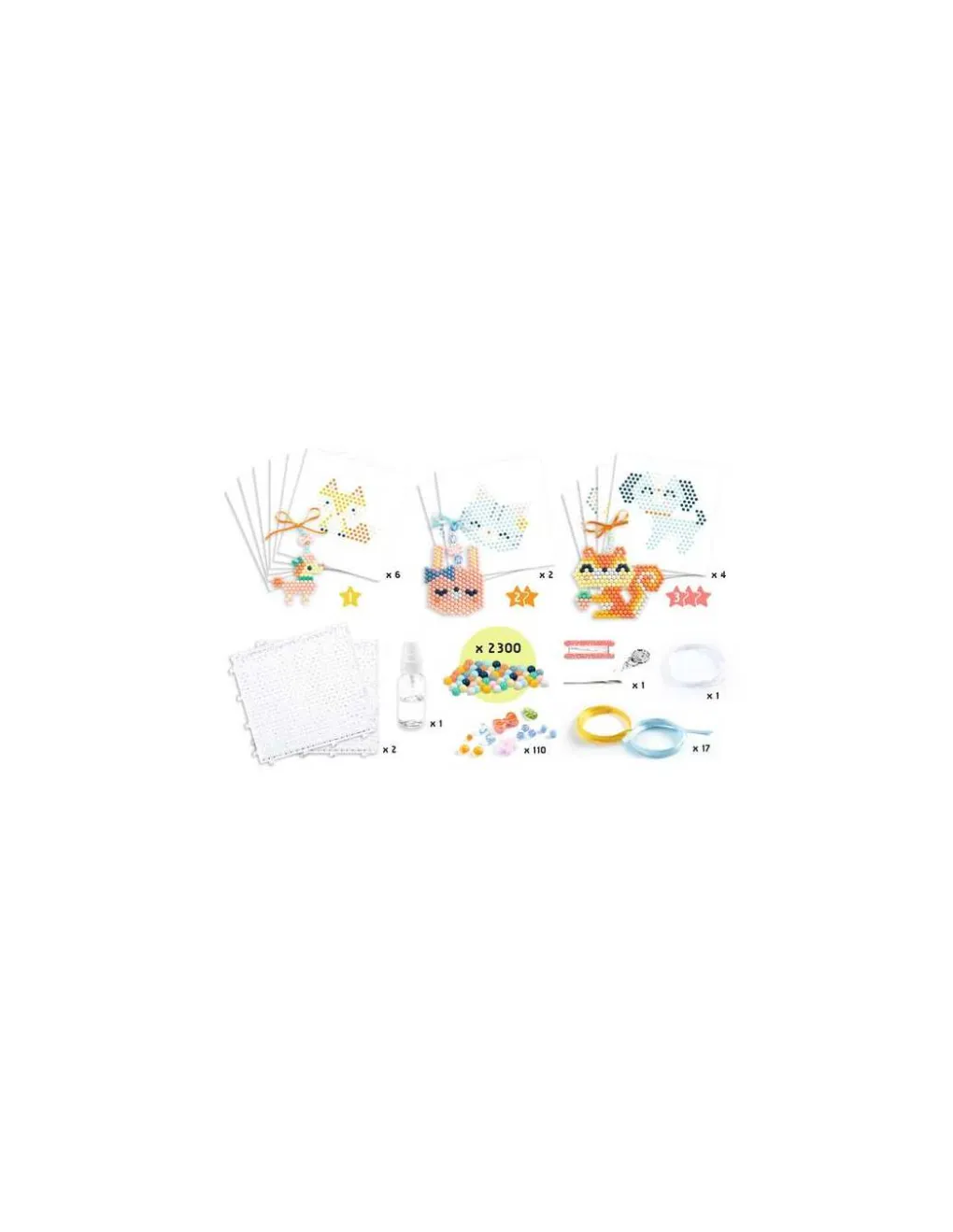 Djeco Aqua Box Atelier perles à eau Fourrures - Discount