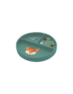 Sassi junior Assiette en silicone Crunchy le renard - Sassi Best
