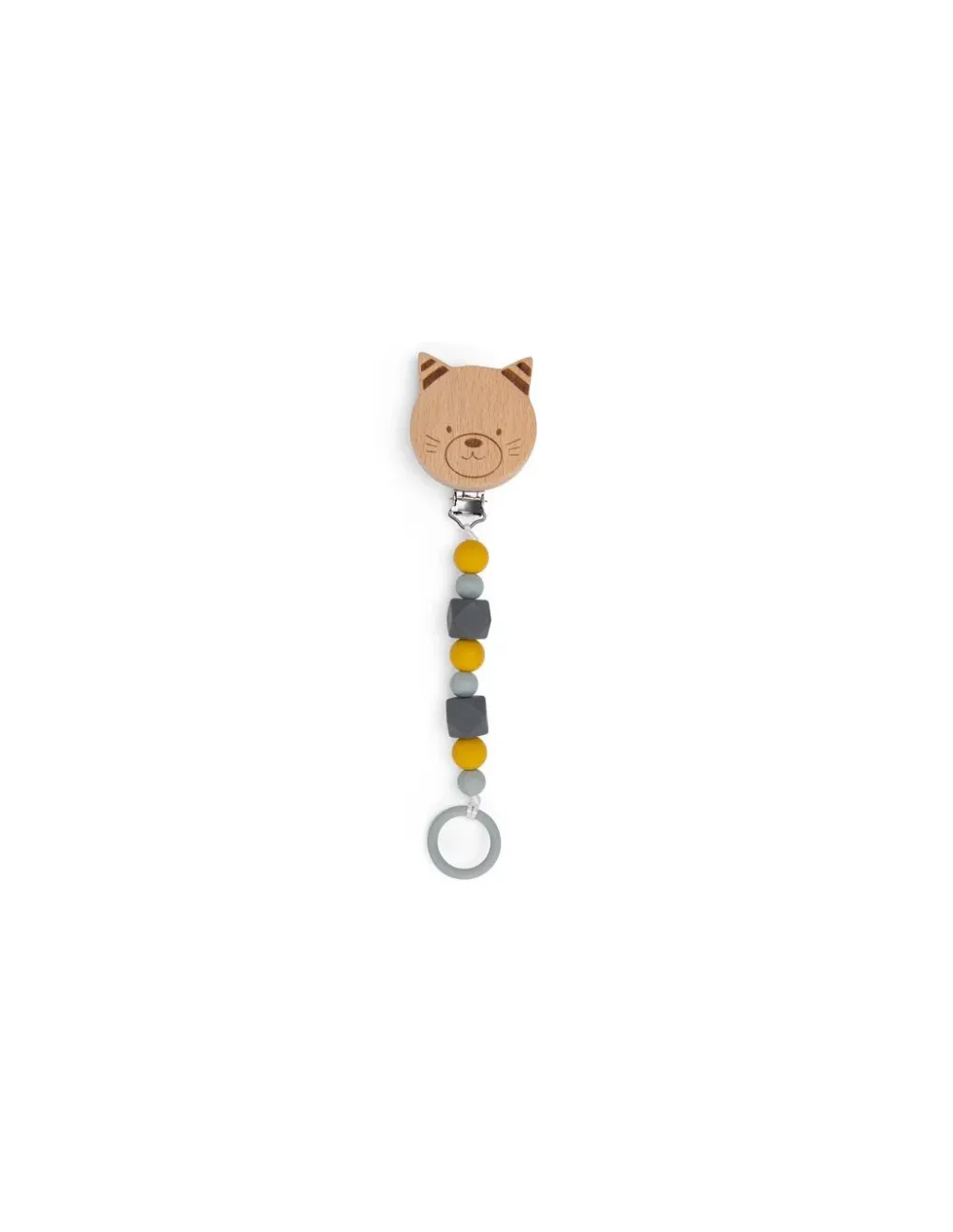 Moulin Roty Attache tétine chat Les Moustaches - New