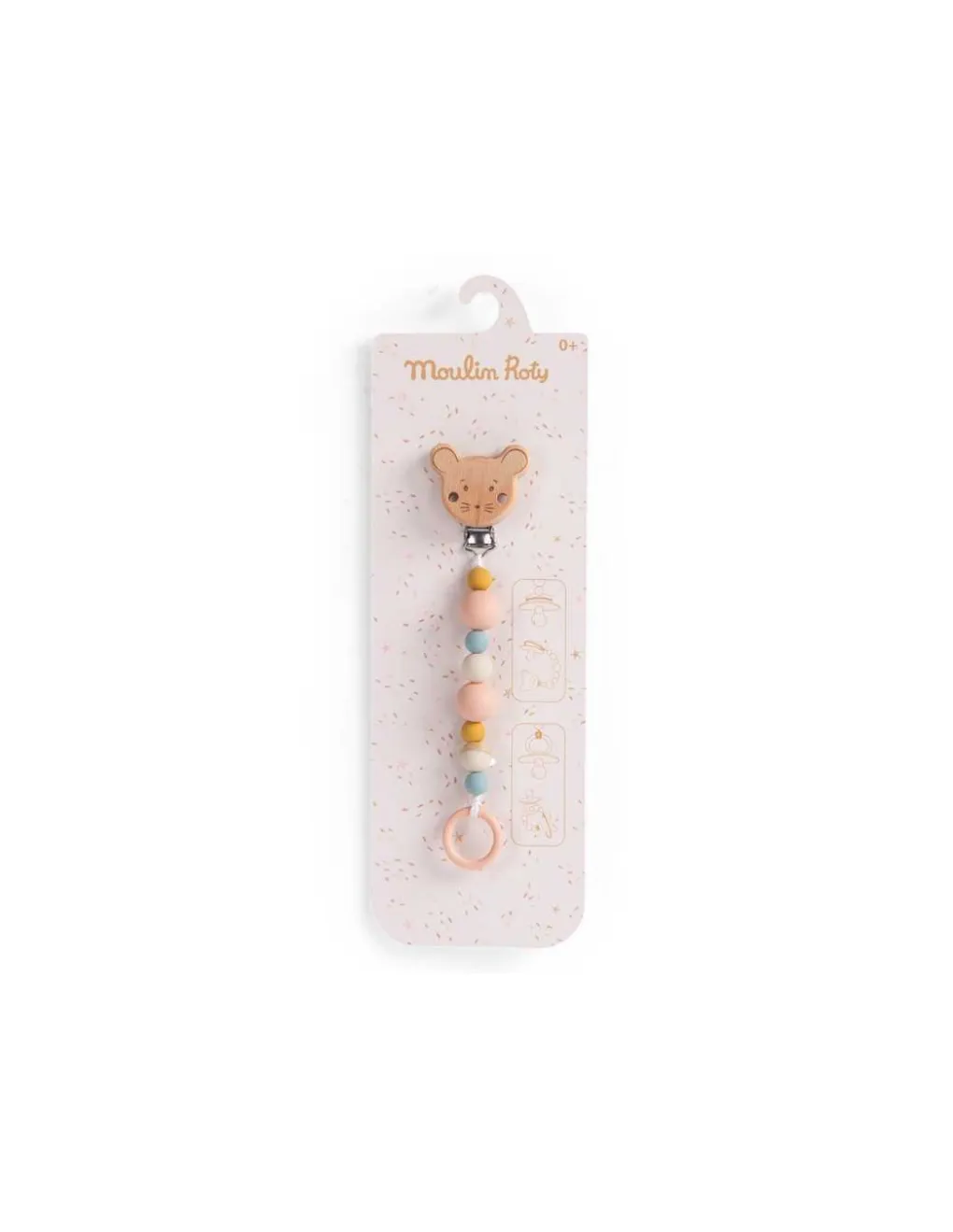 Moulin Roty Attache tétine souris La petite école de danse - Clearance