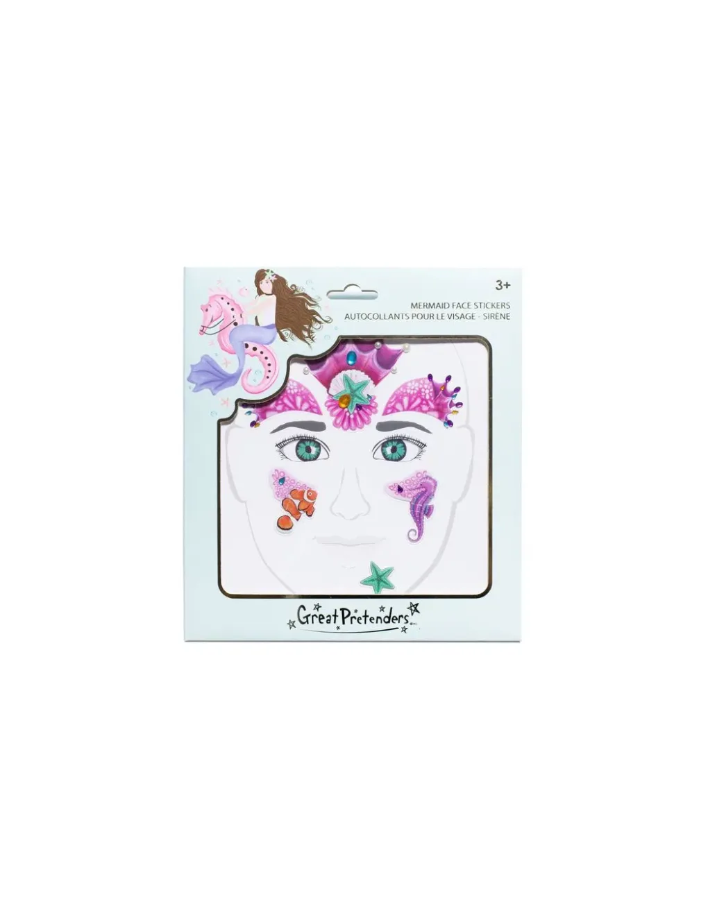 Great Pretenders Autocollants pour le visage sirène -