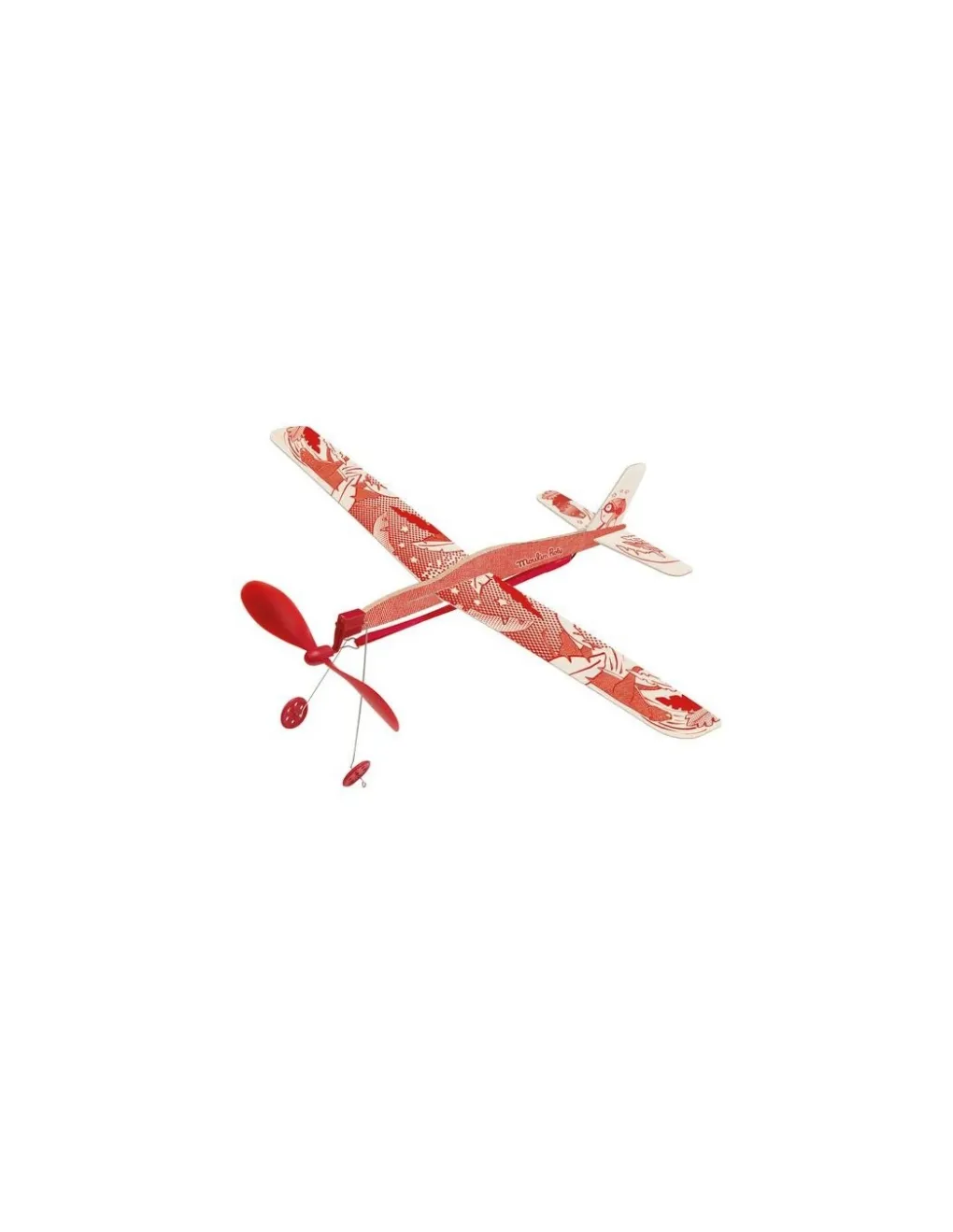 Moulin Roty Avion rouge à élastique -