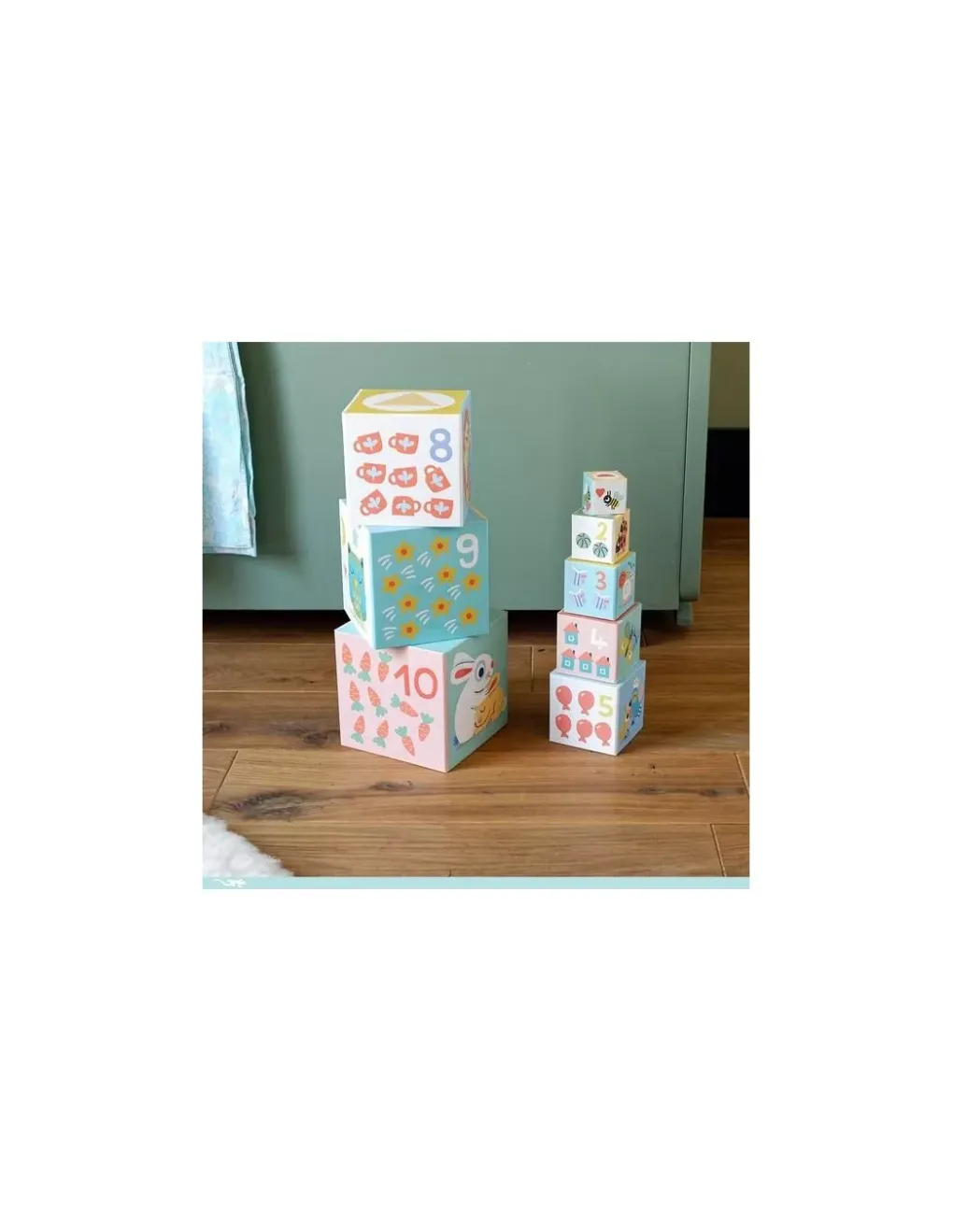 Djeco BabyBloki cubes à empiler - Hot