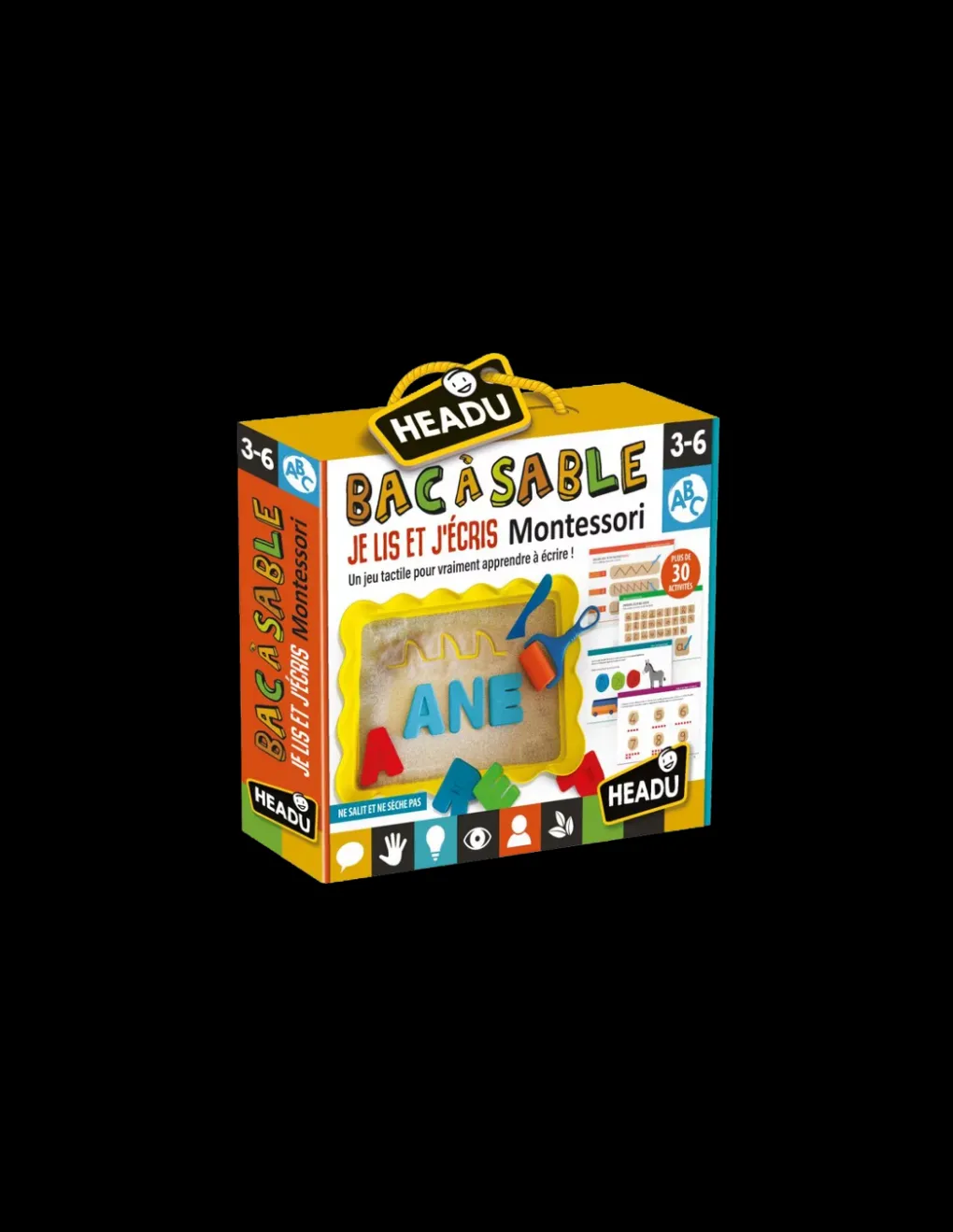 Headu Bac à sable Je lis et j'écris Montessori - Outlet