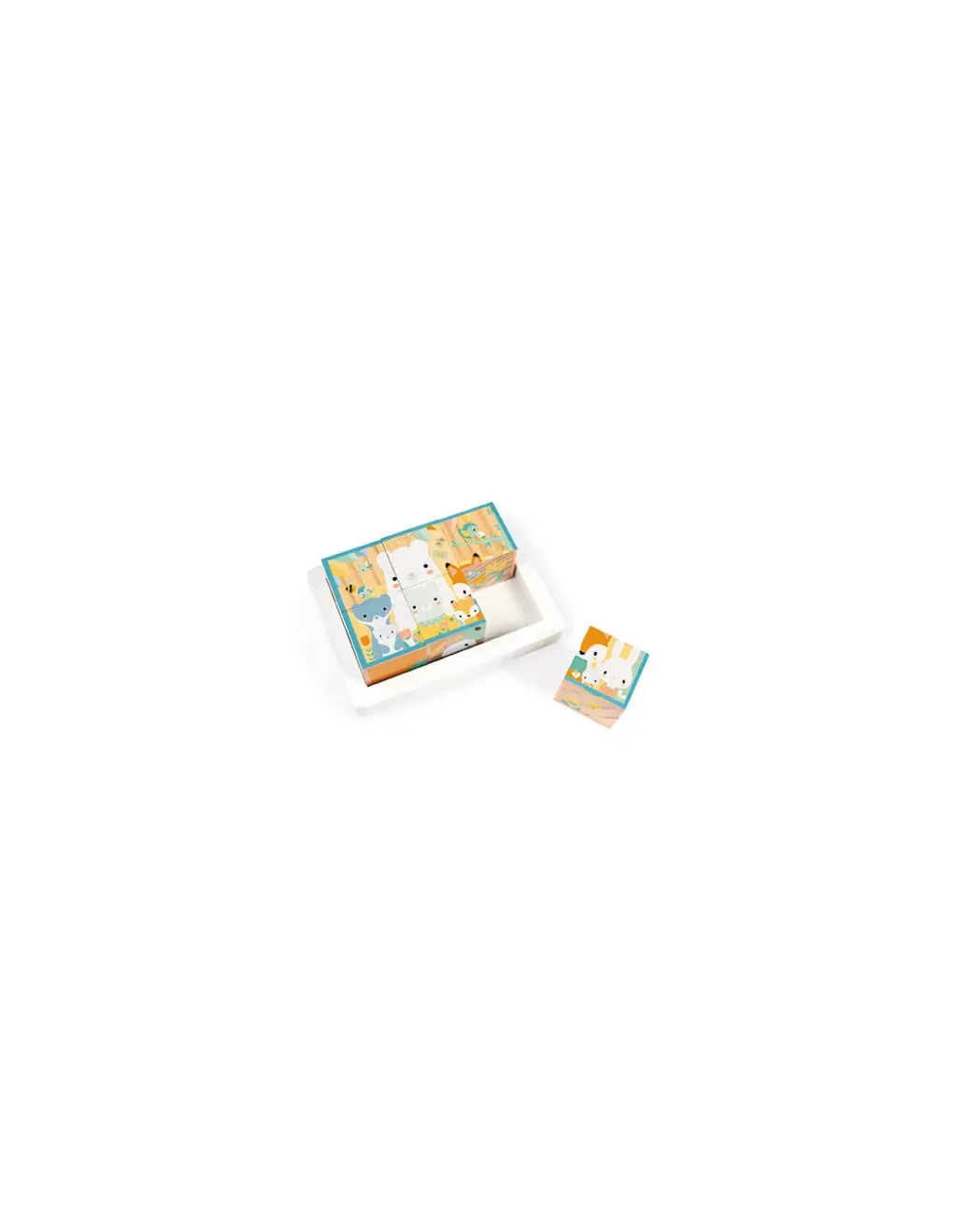 Janod Barquette 6 cubes pure - Sale