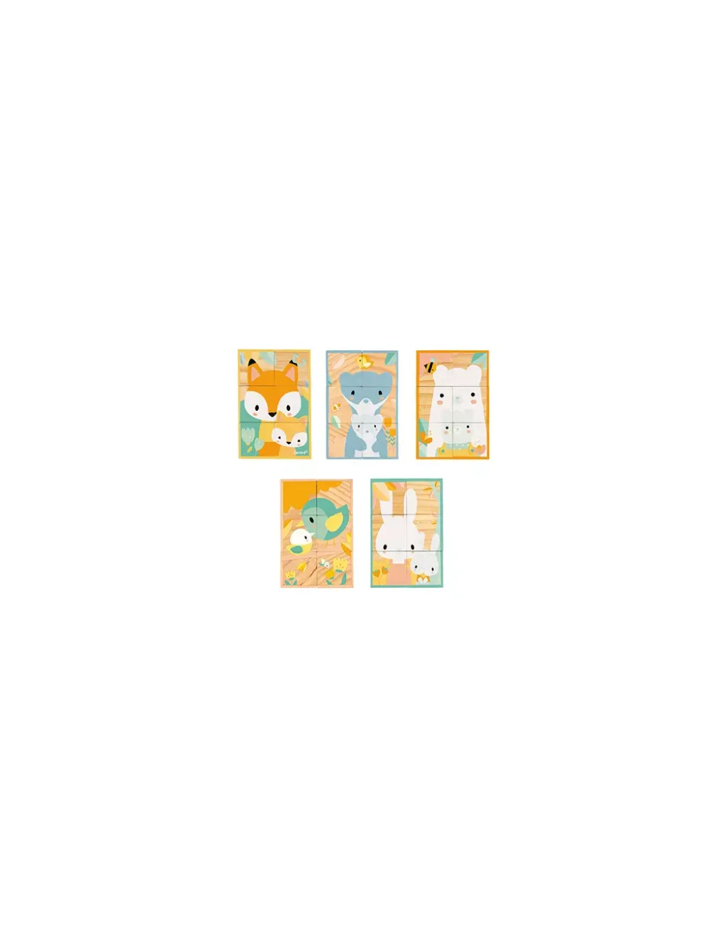 Janod Barquette 6 cubes pure - Sale
