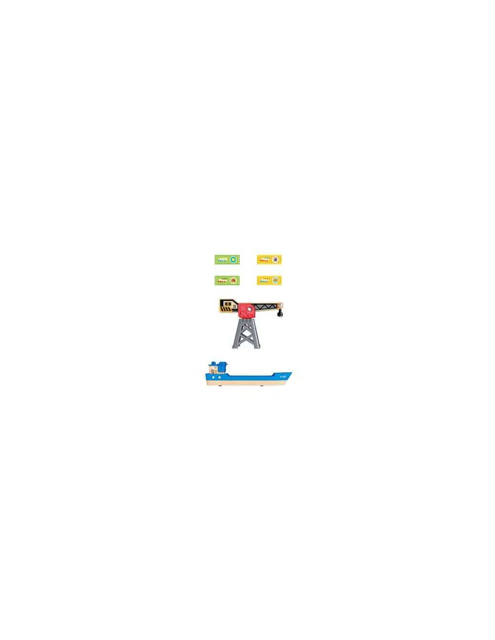 Hape Toys Bateau cargo et grue - Hape Clearance