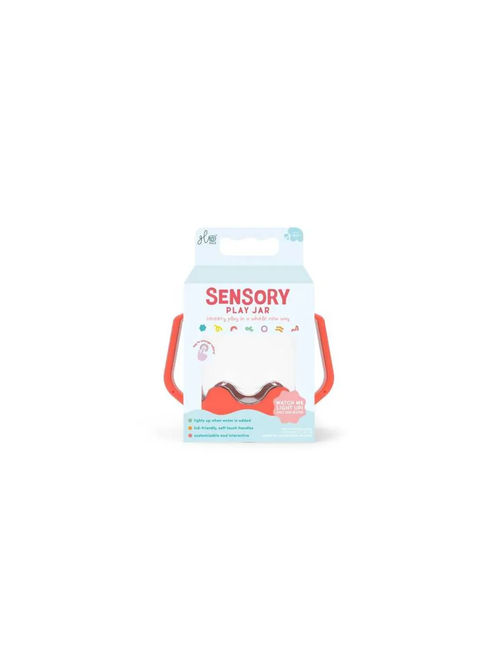 Glo Pals Bocal de jeu sensoriel corail - New