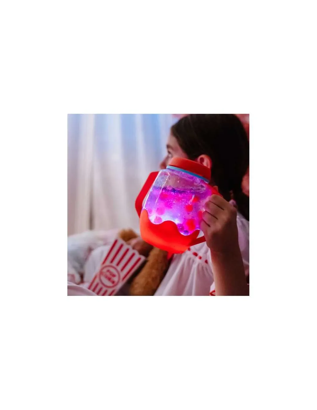Glo Pals Bocal de jeu sensoriel corail - New