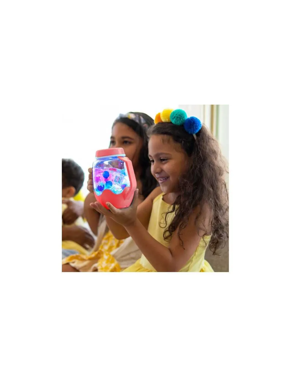 Glo Pals Bocal de jeu sensoriel corail - New