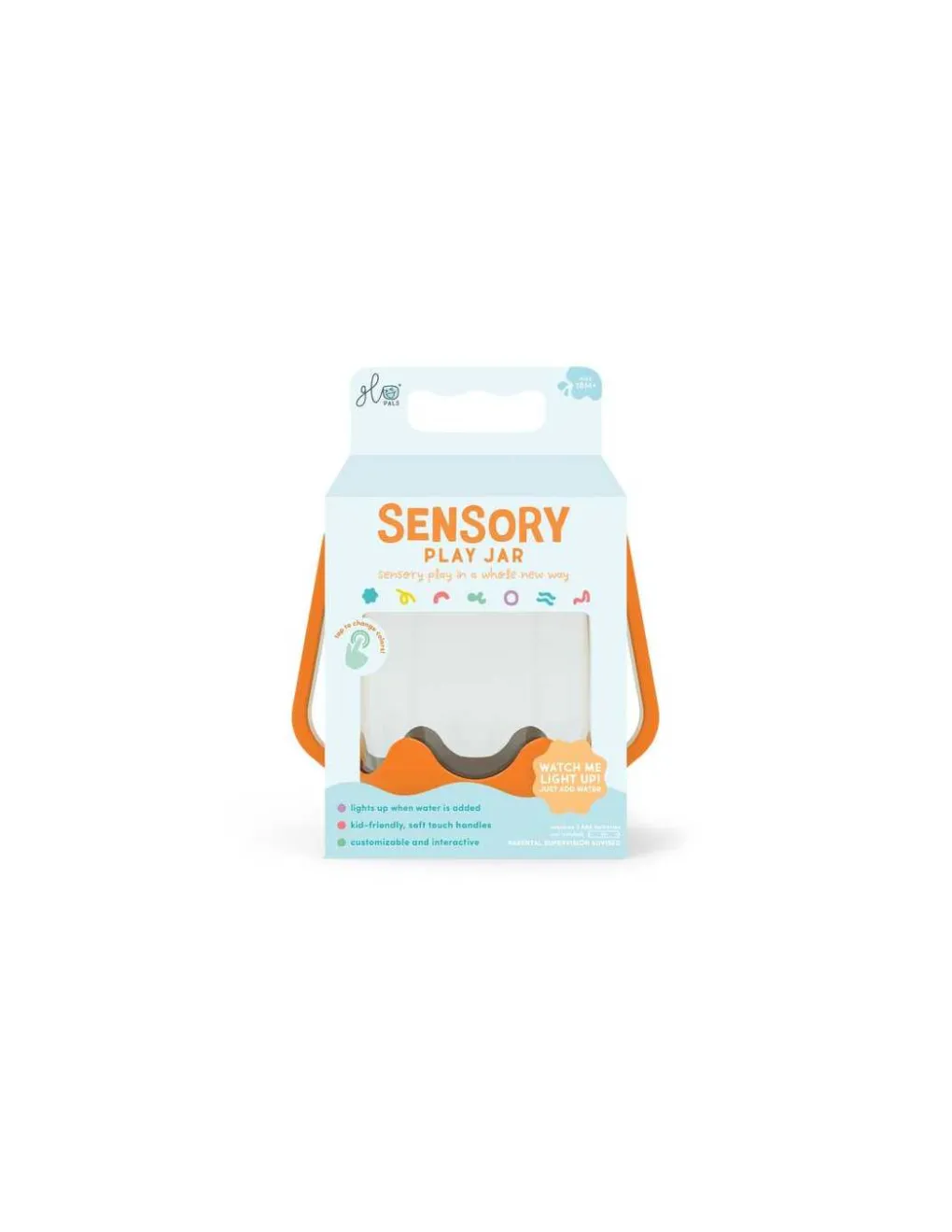 Glo Pals Bocal de jeu sensoriel orange - Online