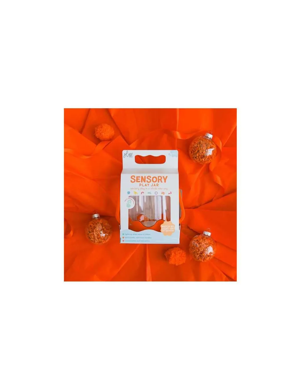 Glo Pals Bocal de jeu sensoriel orange - Online