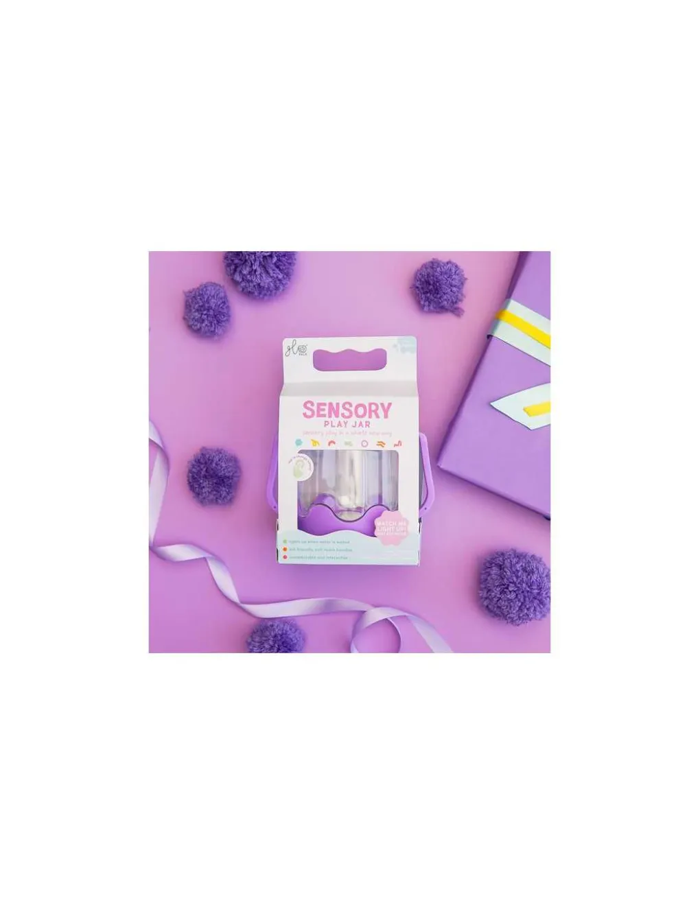 Glo Pals Bocal de jeu sensoriel violet - Outlet