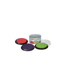 Crea Lign’ Boite de 3 encreurs géants ronds vert rouge violet - CréaLign' Discount