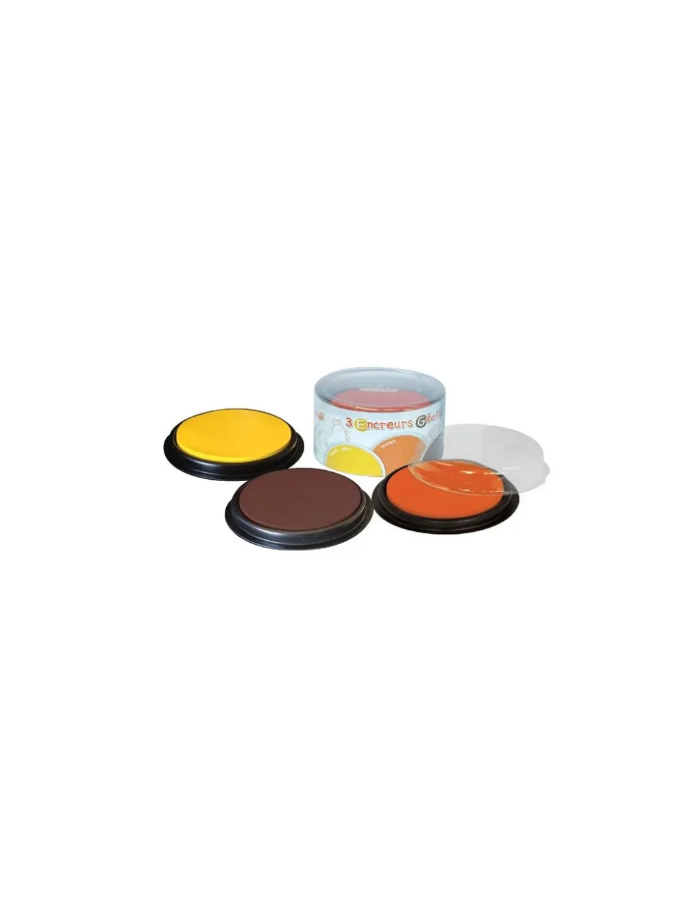 Crea Lign’ Boite de 3 encreurs géants ronds jaune orange marron - CréaLign' Discount