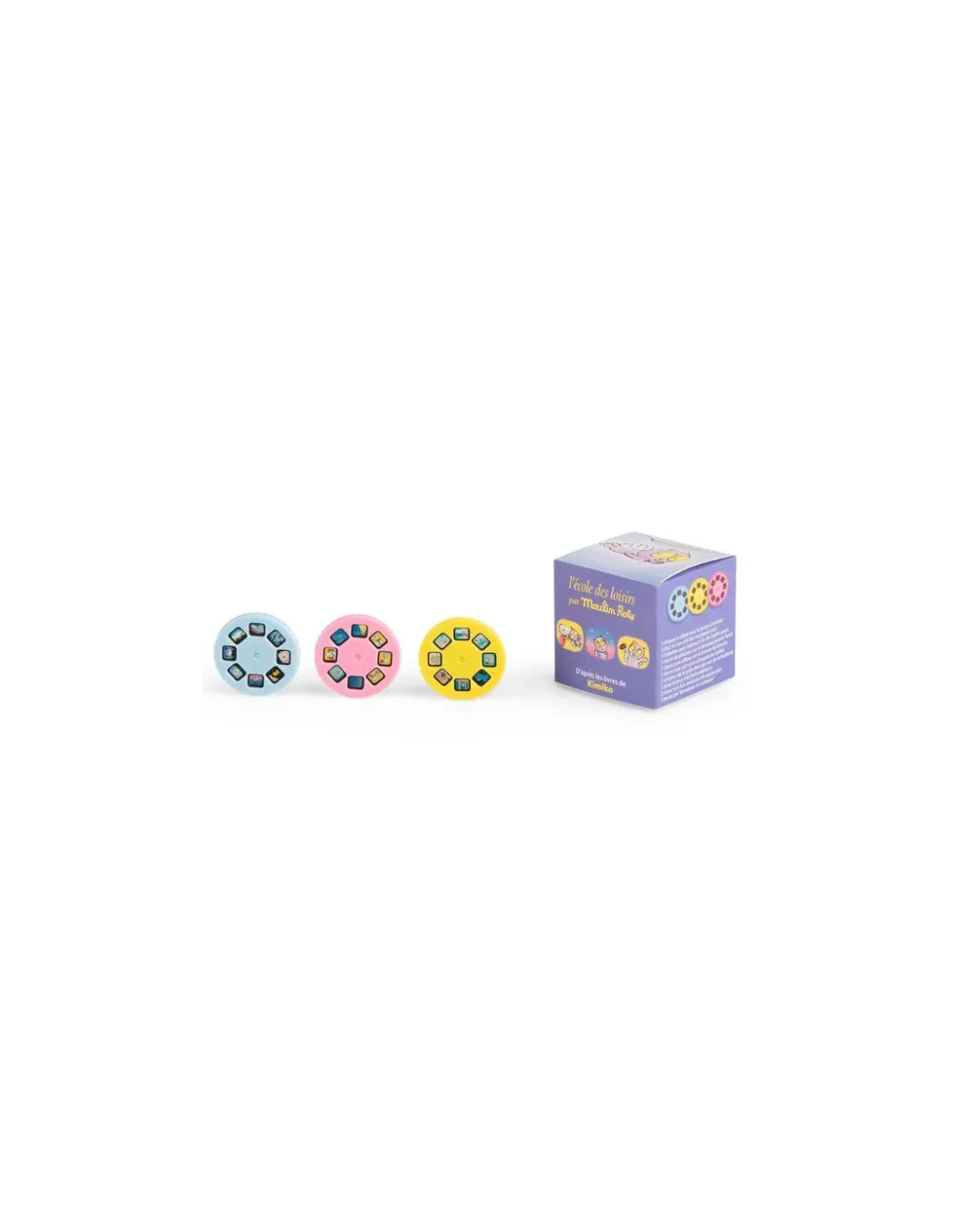 Moulin Roty Boîte de 3 disques pour lampe Croque-Bisous Ecole des loisirs - Outlet