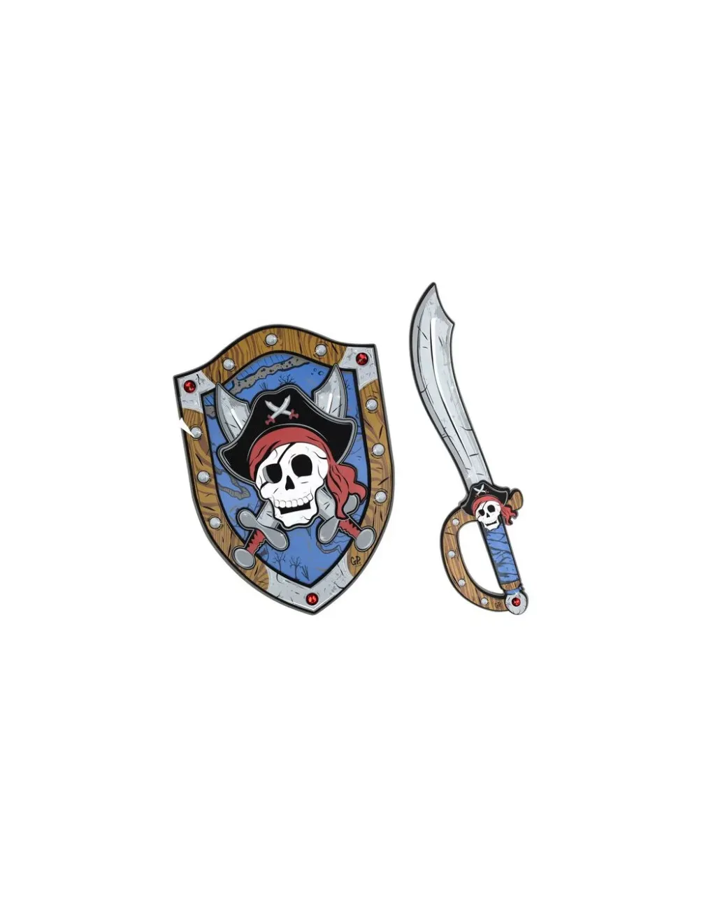 Great Pretenders Bouclier pirate Captaine Skully en mousse -