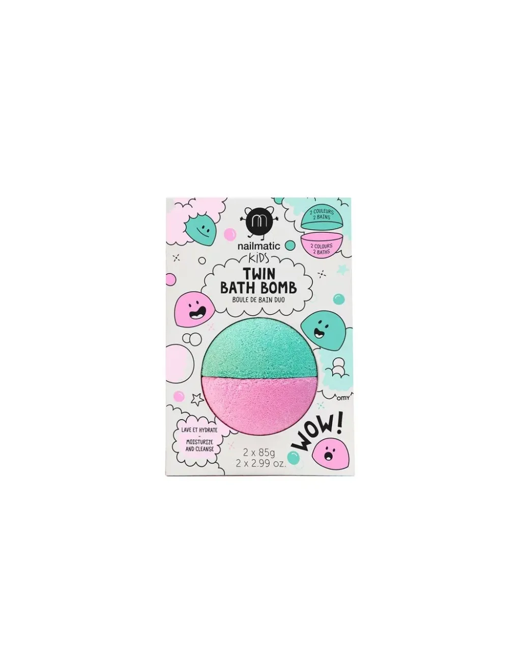 nailmatic KIDS Boule de bain duo rose et lagon - Nailmatic New